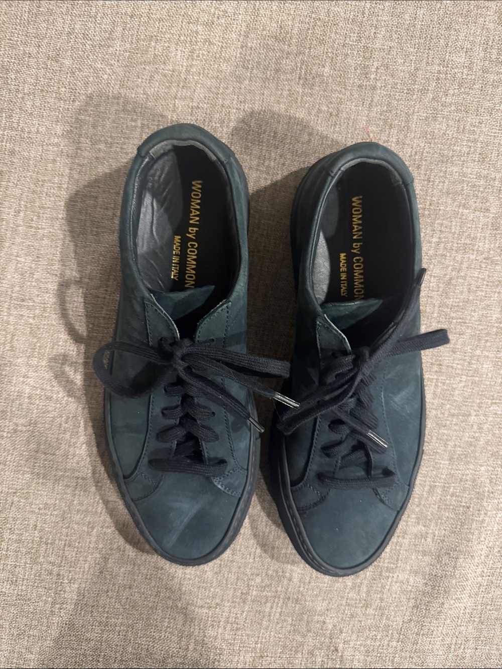 Common Projects Women's Achilles Low Suede Sneakers - Size 36, Navy